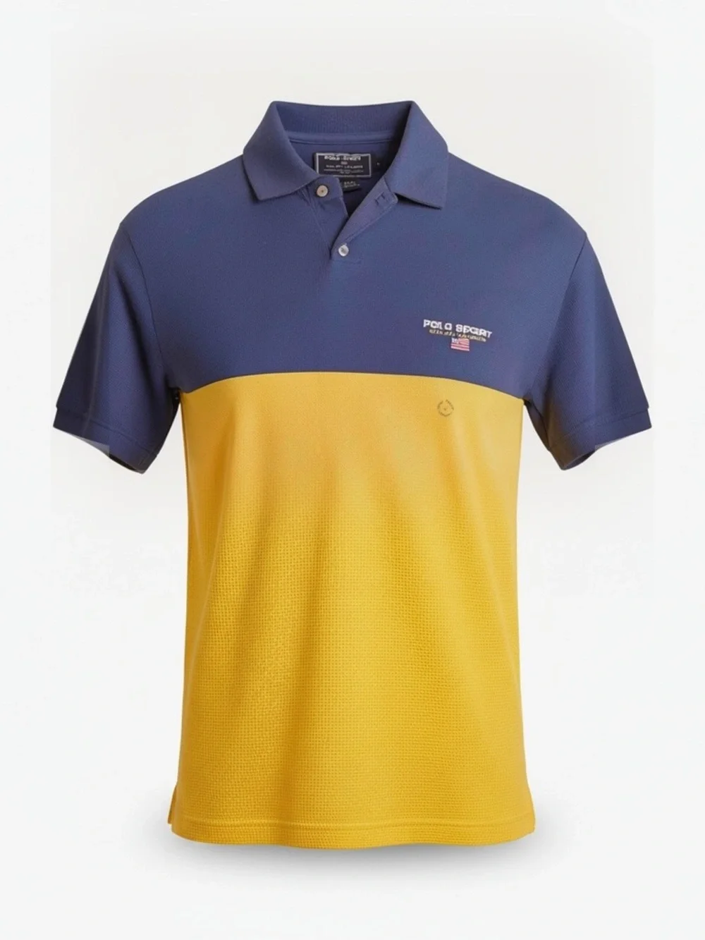 Polo Sport Ralph Lauren Colorblock Polo Shirt Size L Federal Blue / Ocean Run